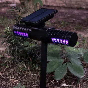 

Dual-Use Solar Powered Mosquito Killing Lamp Outdoor Fly Insect Killing Trap Bug Zappers UV LED Lamp Light 40JE