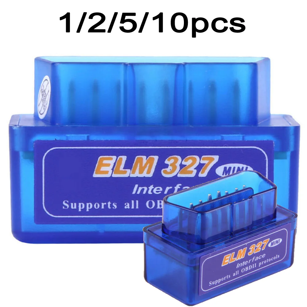 Автомобильный адаптер сканера, беспроводное оборудование Bluetooth 4,2x3x2,5 см Mini ELM327