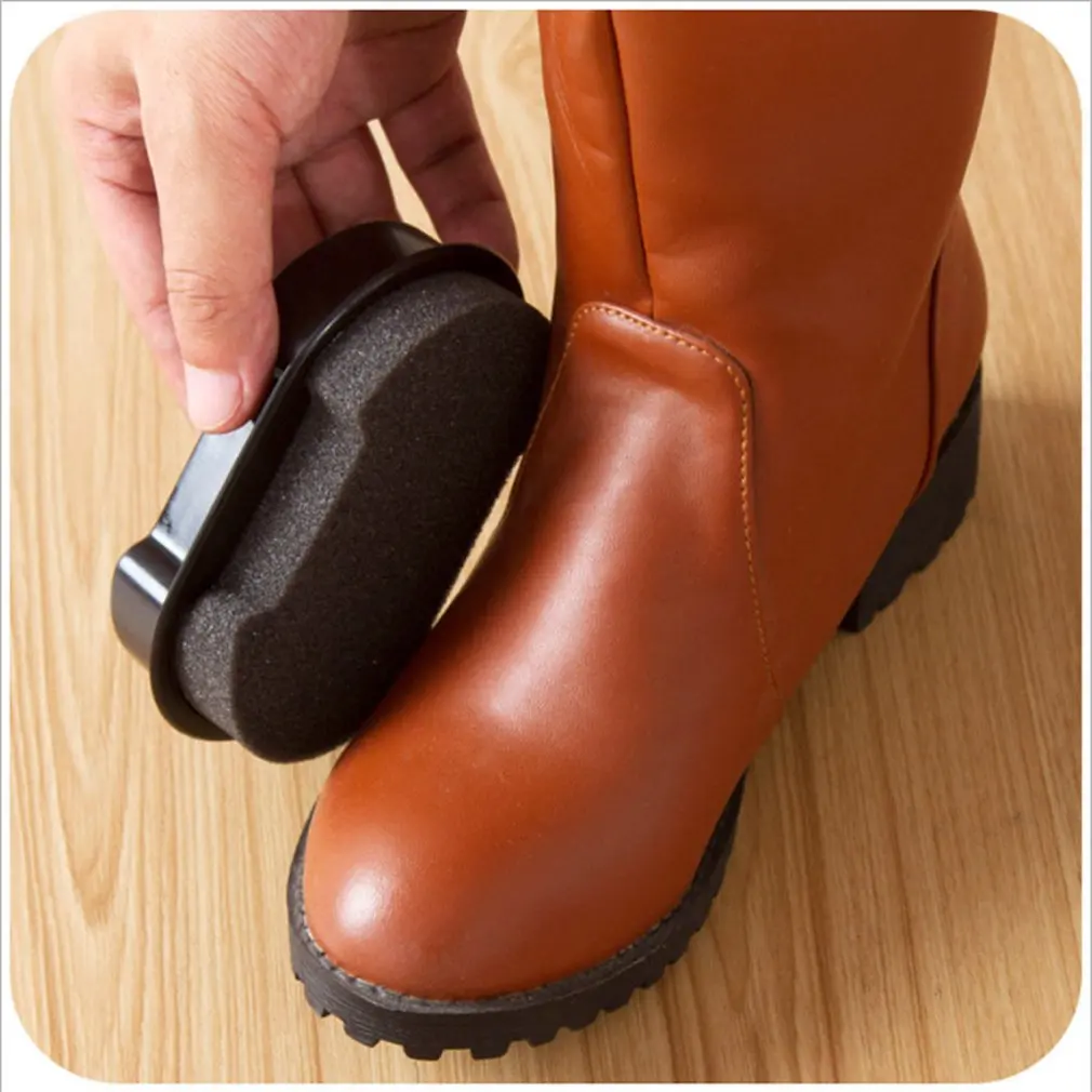 Портативный для наружных осветительных приборов двусторонний протрите быстрая обувь руб Цвет дуплекс Крем для обуви Чистка обуви губка щетка