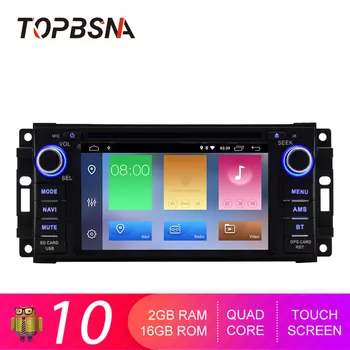 

TOPBSNA Car DVD Player Android 10 For JEEP Wrangler Compass Grand Cherokee Commander Dodge GPS Navi 1 Din Car Radio Stereo Audio