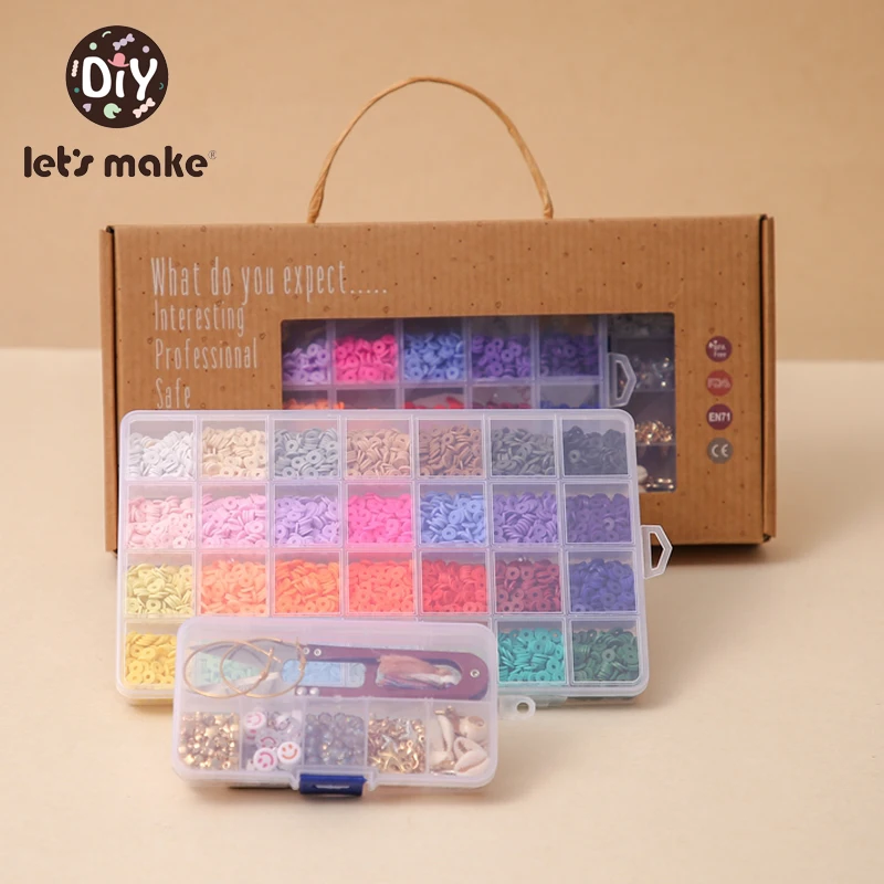 let's-make-diy-bracelet-making-kit-beads-toys-beaded-children's-toy-creative-clay-beads-crafts-making-bracelet-necklace-jewelry