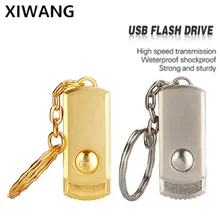 2019 nieuwe Draaien usb flash drive Hoge snelheid waterdichte USB 2.0 pendrive 4gb 8gb 16gb 32GB 64gb 128GB flash memory metal Gratis logo(China)