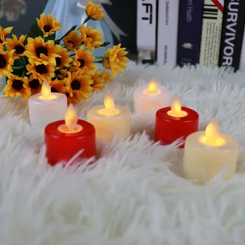 

24 Pcs Flameless LED Candles Lamp Tea Light Creative Lamp Battery Powered Home Wedding Birthday Party Festival Decoration