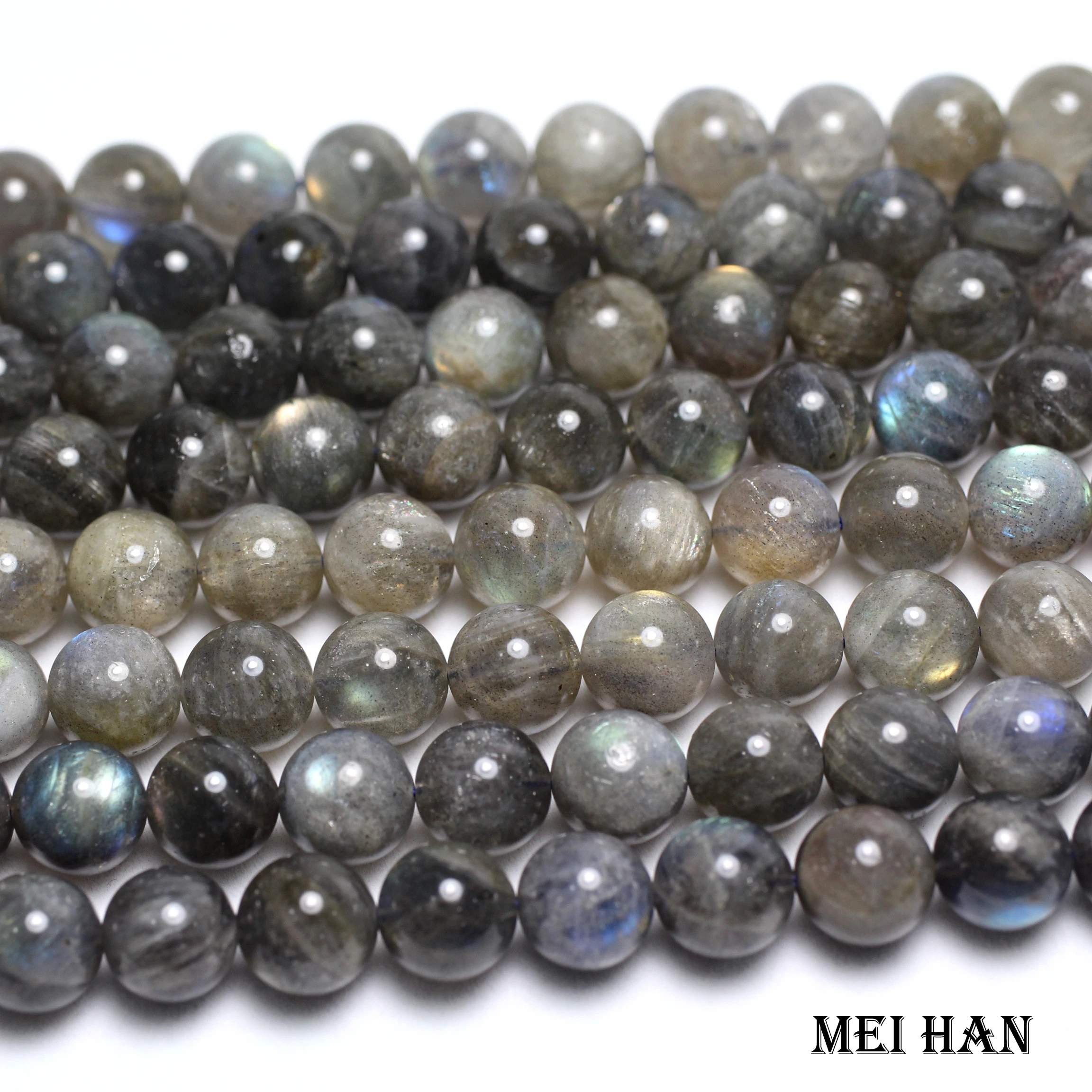 Meihan(1 прядь/79 г/компл.) натуральный сорт A+ Лабрадорит 11,5-12,5 женское кольцо свободные бусины для изготовления ювелирных изделий дизайн