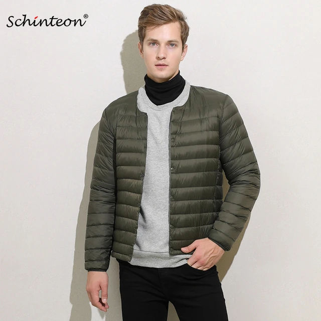 Chaqueta de plumón de pato ultraligera para hombre, ropa de calle coreana,  abrigos de plumas, cuello alto, ropa cálida para hombre, invierno, 2023 -  AliExpress