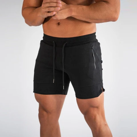 Men's Zip pocket Fitness Gyms Shorts Mens Summer Running Short Pants Male Jogger Workout Beach sport shorts 2021 New
