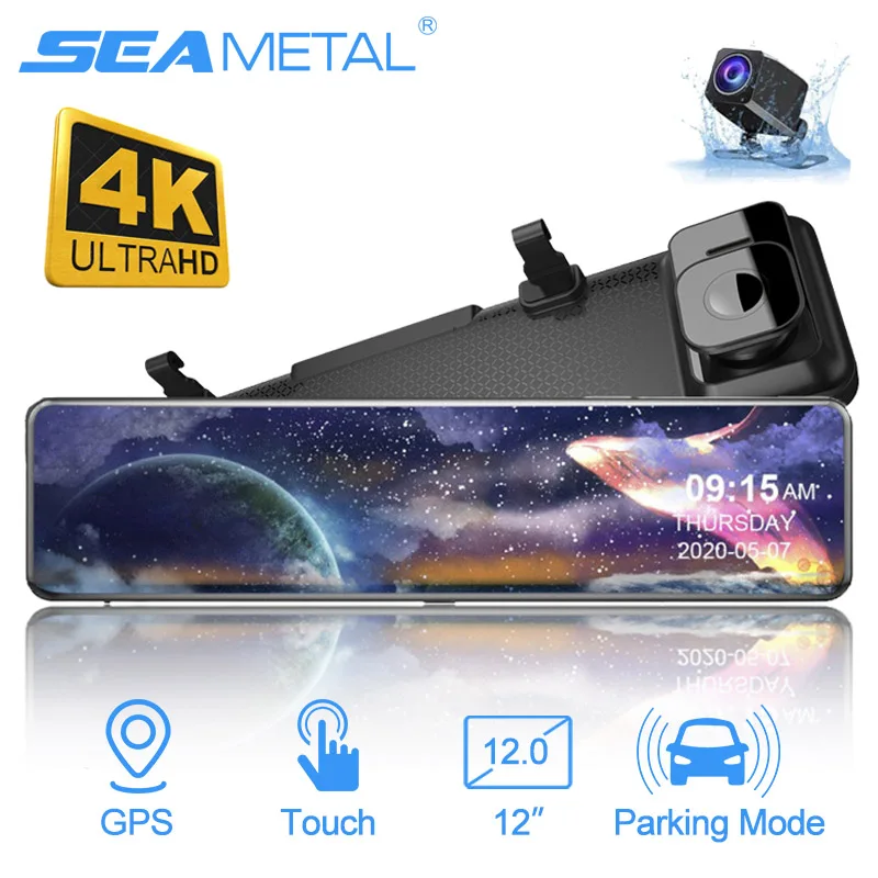 Видеорегистратор Sony IMX415 автомобильная камера с сенсорным экраном 12 дюймов 4K