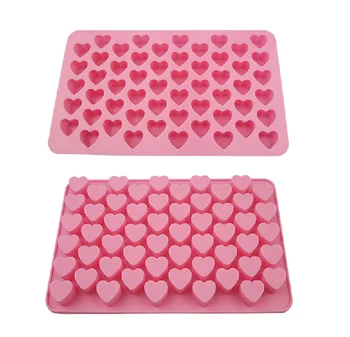 

Pastry workshop Mini even heart-shaped effervescent mold brown sugar mold silica gel mold chocolate love 55 lattice candy love