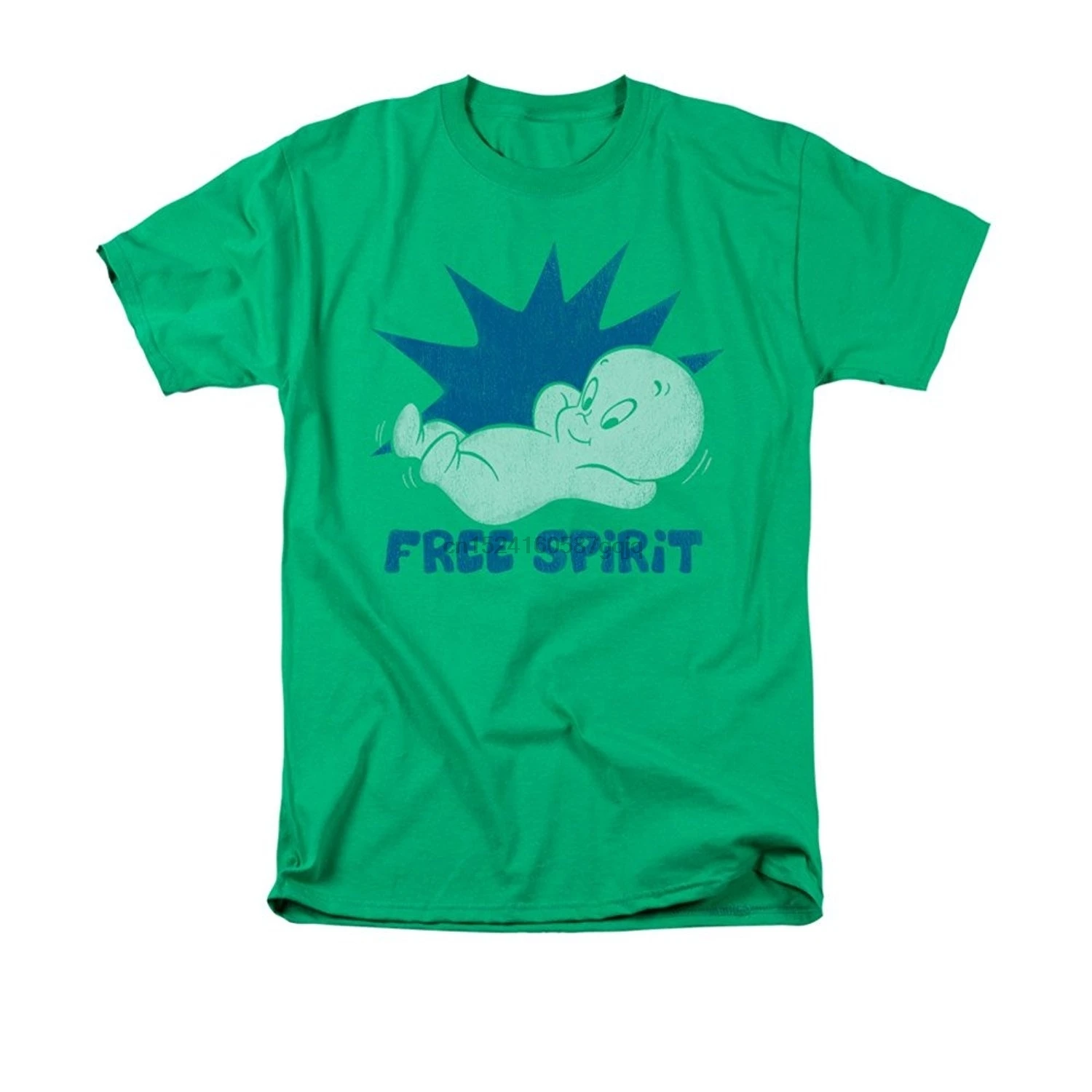 Casper The Friendly Ghost Cartoon Free Spirit Faded Retro взрослая футболка | Мужская одежда