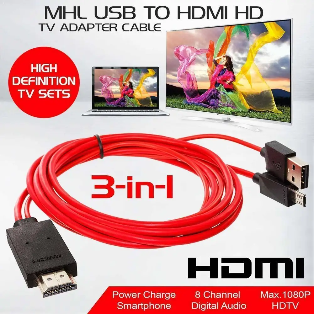 

Suitable For Samsung S5/S4/S3 NOTE 3 2 Mobile Phone Converters Phone To TV Mobile TV Line Connection Hdmi Line High-definit