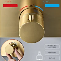 สีดำชุดฝักบัวห้องน้ำฝักบัวอาบน้ำอุณหภูมิคงที่โคมไฟเพดานน้ำตกก๊อกน้ำซ่อนเข้ากับผนังเพดานอาบน้ำ 6