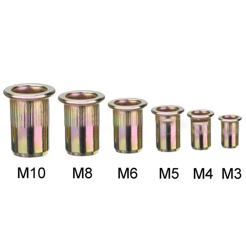 Набор из 150 оцинкованных заклепок-гаек Rivnut Insert смешанные M3-M10 в сборе