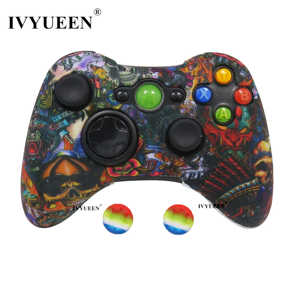 IVYUEEN для microsoft Xbox 360 проводной/беспроводной контроллер силиконовый резиновый защитный чехол с кожаными ручками аксессуары для игр
