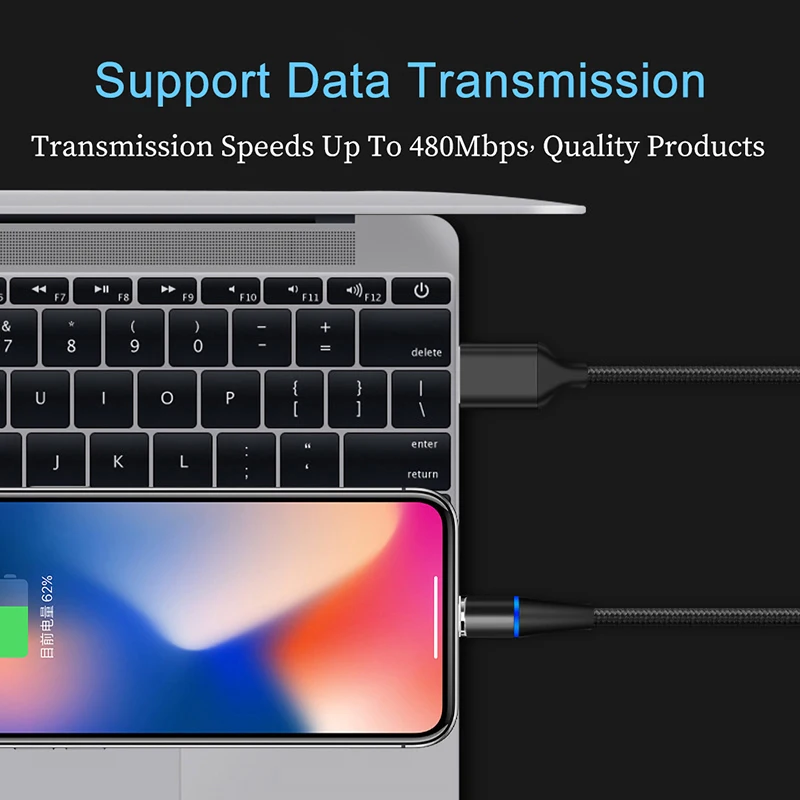 3A быстрое зарядное устройство для телефона Type C Магнитный Micro USB кабель Xiaomi Mi 9 Redmi 8