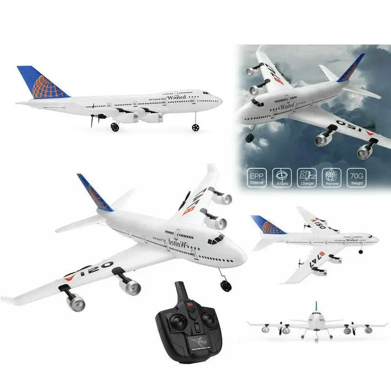 

Children Remote Control Airplane Toy A150 Boeing B747 Military Aviation Model 3 Channel Glider RC Airplane Toy For Kids Gift