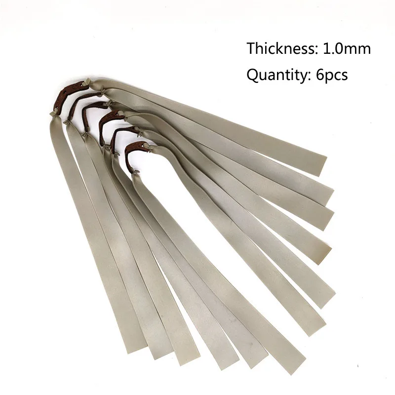 3/6pcs Slingshot Flat Rubber Band Thicknes 0.5-1.2mm Catapult Natural Latex Elastic Resilient Rubber Band Slingshot Accessories slingshot rubber band