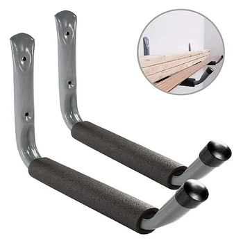 

2pcs Universal Easy Install Garage Hooks Durable Outdoor Garden Tool Hanging Strong Bearing With Protection Sleeve Wall Mounted