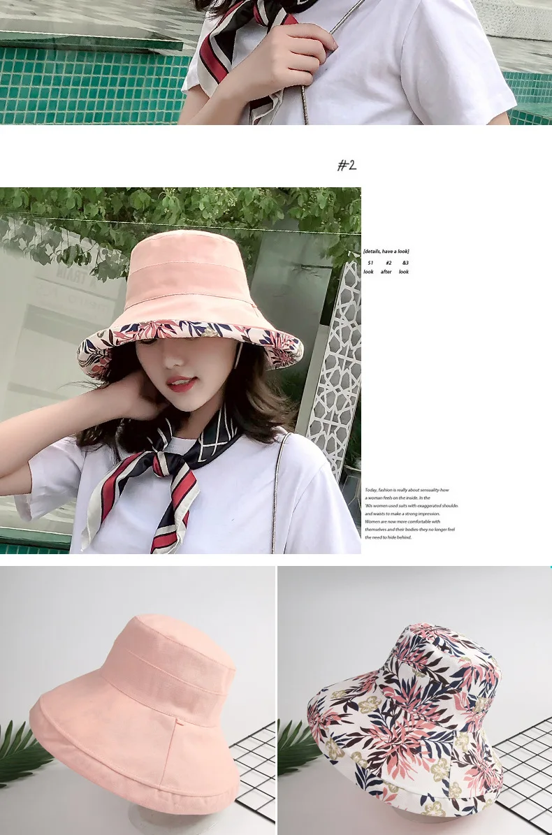 frog bucket hat Women's Hat Bucket hat Panamanian Women Four Seasons Fisherman Hat Big Brim Hat Double-Sided Fisherman Hat Sun Visor Sunhat hat bucket