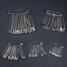 50 Uds. De alfileres de seguridad de alta calidad DIY accesorio de herramientas de costura agujas de Metal plateado alfiler de seguridad pequeño broche accesorios de ropa
