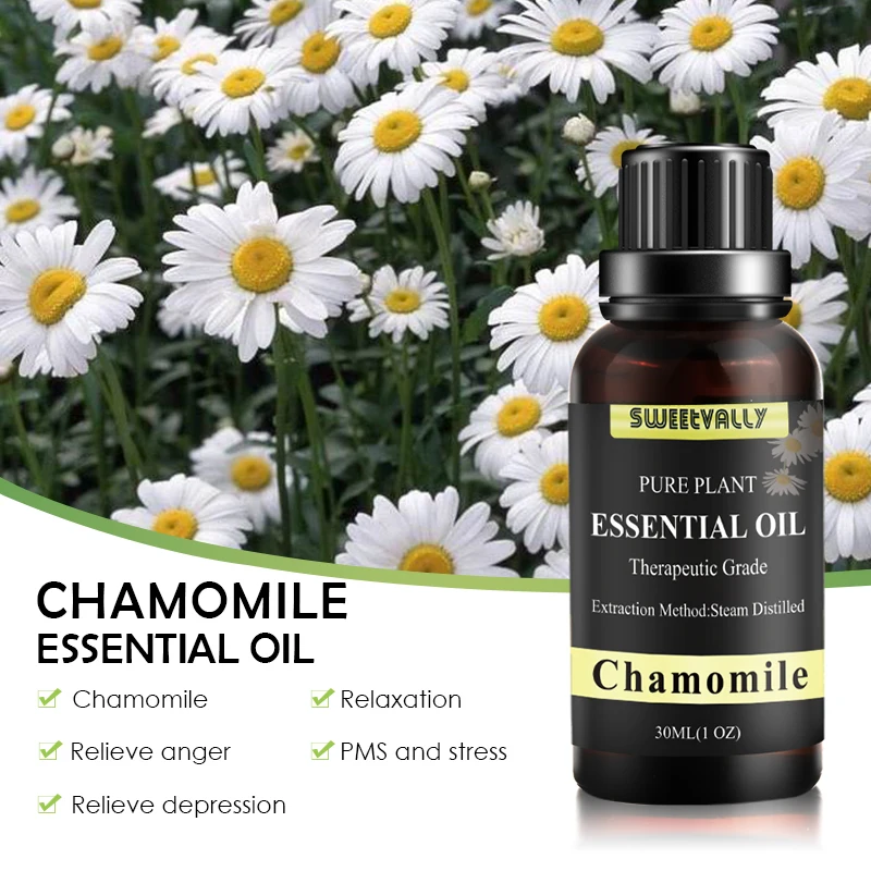 

30ML Chamomile Essential Oil Pure Natural 10ML Pure Essential Oils Aromatherapy Diffusers Oil Healthy Skin Hair Air Fresh