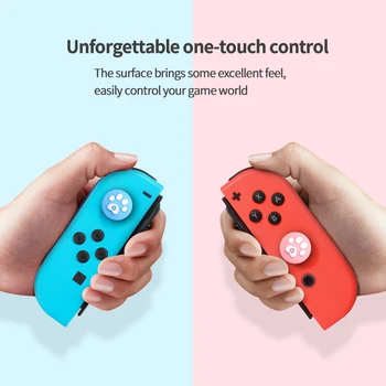 

10Pcs Clat Claw Design Thumb Grip Caps Soft Silicone Cover for Nintendo Switch Joy-Con Switch Lite Console( Pink & Blue)