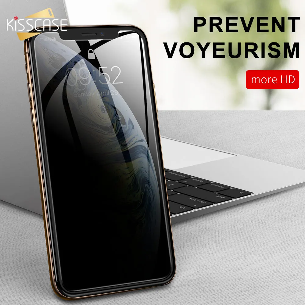 KISSCASE Anti-Spy Gehärtetem Glas für iPhone 8 7 6 Plus 11 Pro Max Privacy Screen Protector Film fü