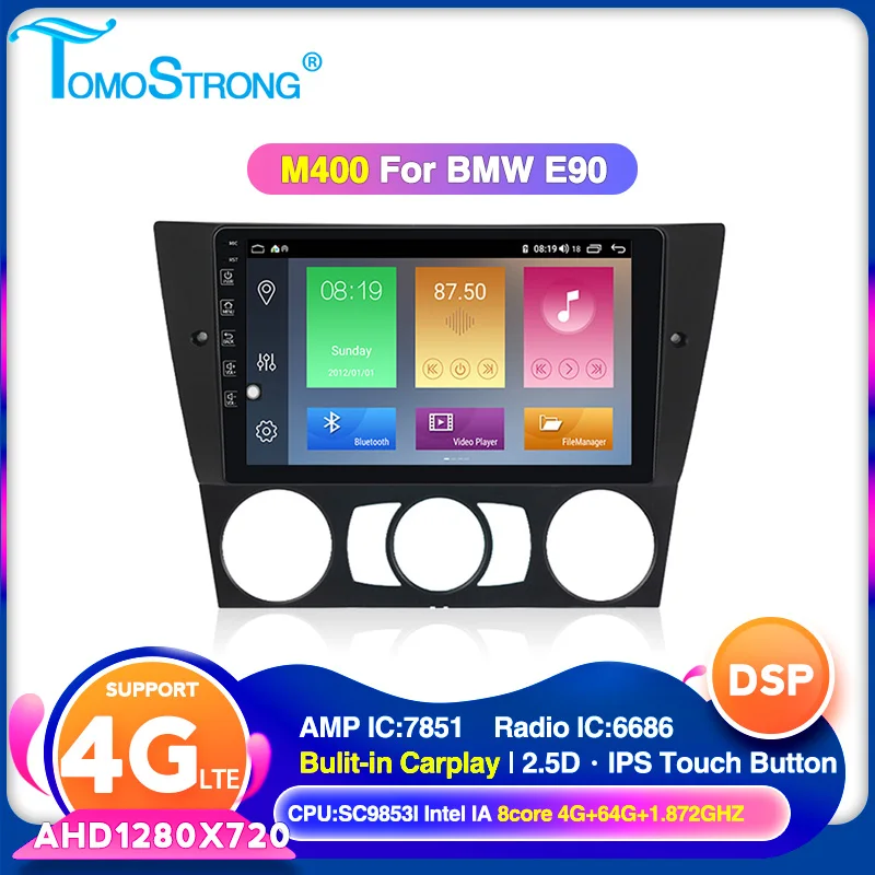 TOMOSTRONG Android 10 4GB 64GB Car DVD Multimedia player For BMW E90/E91/E92/E93 3 Series GPS Navigation support 4G LTE TOMOSTRONG Android 10 4GB 64GB Car DVD Multimedia player For BMW E90/E91/E92/E93 3 Series GPS Navigation support 4G LTE