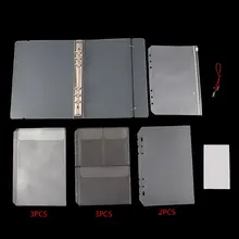 1 шт., прозрачный цветной пластиковый зажим, папка, А5, блокнот, кольцо, Переплетчик, планировщик, программа, школьные, офисные принадлежности