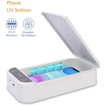 

5V UV Light Cell Phone Sterilizer Box Portable Cleaner Personal Sanitizer Disinfection Cabinet with Aromatherapy Esterilizador