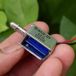 DC  6V-12V Suction Mini Electromagnet Spring Push Pull Type Rod Solenoid Magnets