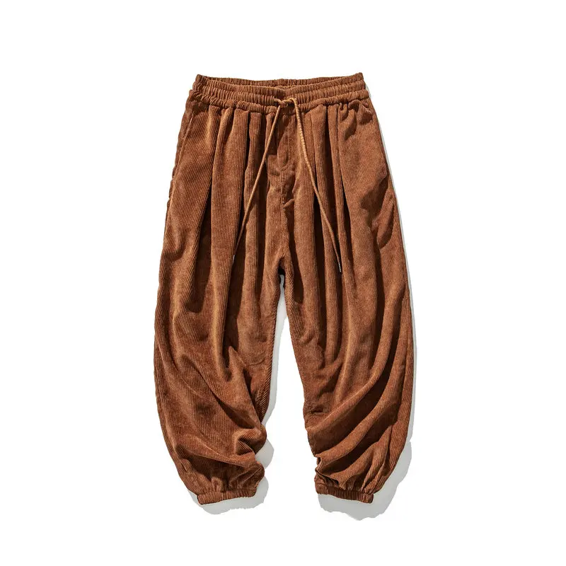 Men Harem Pants Corduroy Men Harem Pants Jogging Sweatpants Big Size Cotton 5XL