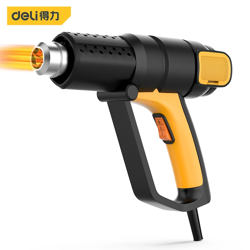 Deli DL5320 Hot Air Gun Stepless Thermostat Control Soften Adhesives Shrink PVC Film Car Film Thaw Water Pipe Power Tools the thaw