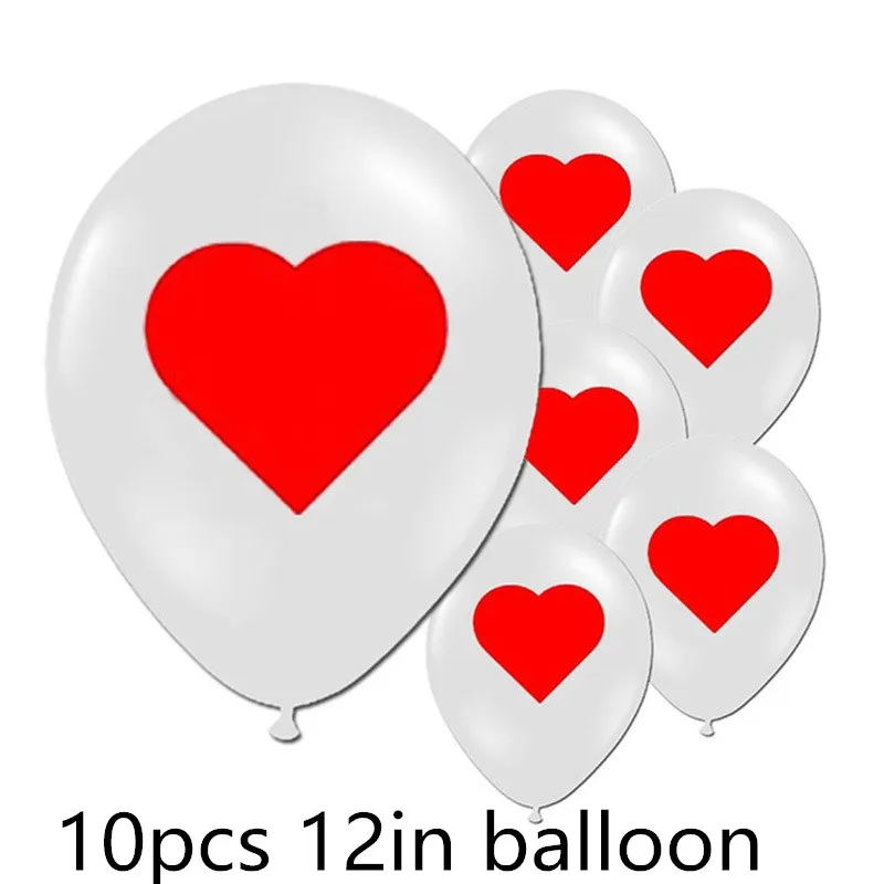 10PCS Hearts Вечерние принадлежности для украшения игральных карт, одноразовые столовые приборы, набор баннеров, воздушных шаров для взрослых, игрушки для покера, вечерние украшения - Цвет: 10PCS Hearts