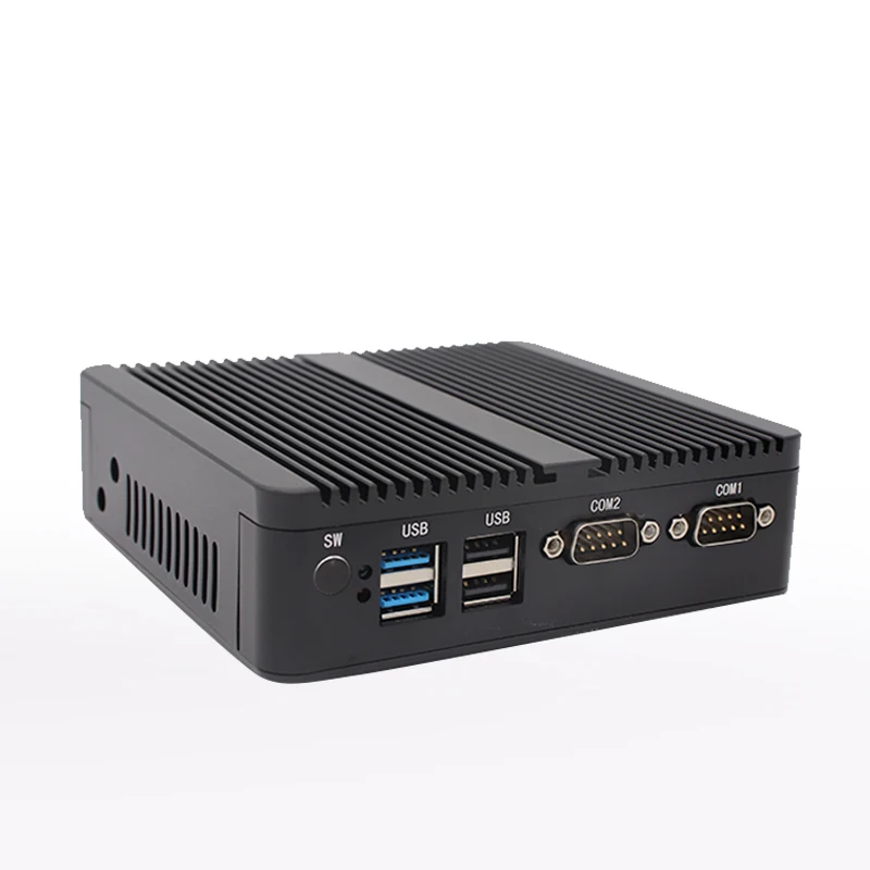 Безвентиляторный мини ПК intel Celeron J1900 с duan lan 2* RS232 порт 300 м wifi промышленный компьютер