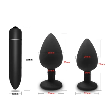 Beginner Silicone Anal Plug Butt Plug Prostate Massager Gay Product Mini Erotic Bullet Vibrator Sex Toys for Women Men Adult 18 3