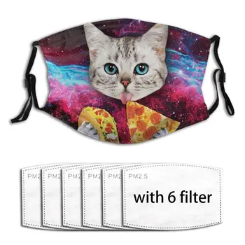 

Galaxy Space Cat Outdoor Washable Anti Haze Unisex Face Mask Protective Mask Anti Haze Dust Dustproof Mouth Mask