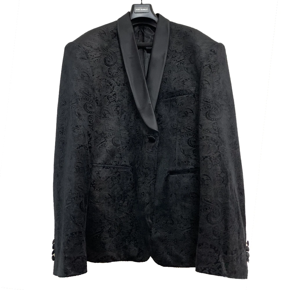 2026 Fashion Wedding Jakcets For Men Blazers Velvet Black Paisley Mens Velvet Blazers Tailor Made Slim Wedding Suit Jacket Men