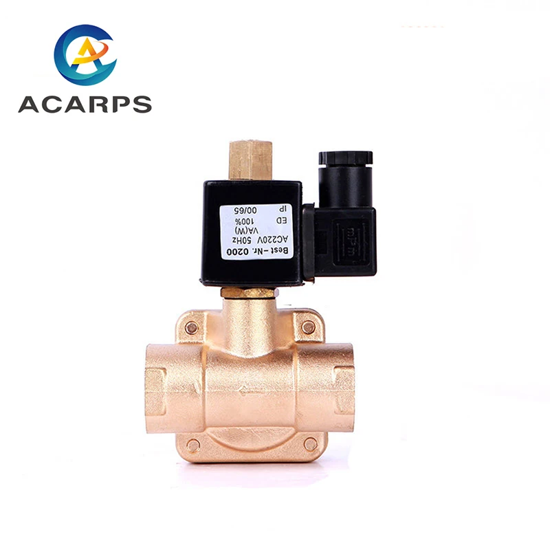 

3/4" Normally Open High Pressure Brass Solenoid Valve 1.6Mpa Pilot type Electric Water Valves 220V 110V 24V 12V