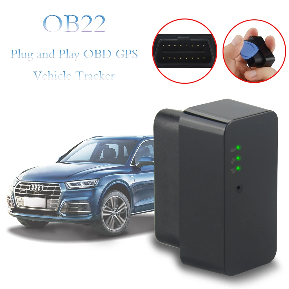 OB22 Plug& Play OBD gps трекер с ACC обнаружения встроенный микрофон вибрации оповещения гео-забор мини автомобильный трекер с приложением gps локатор