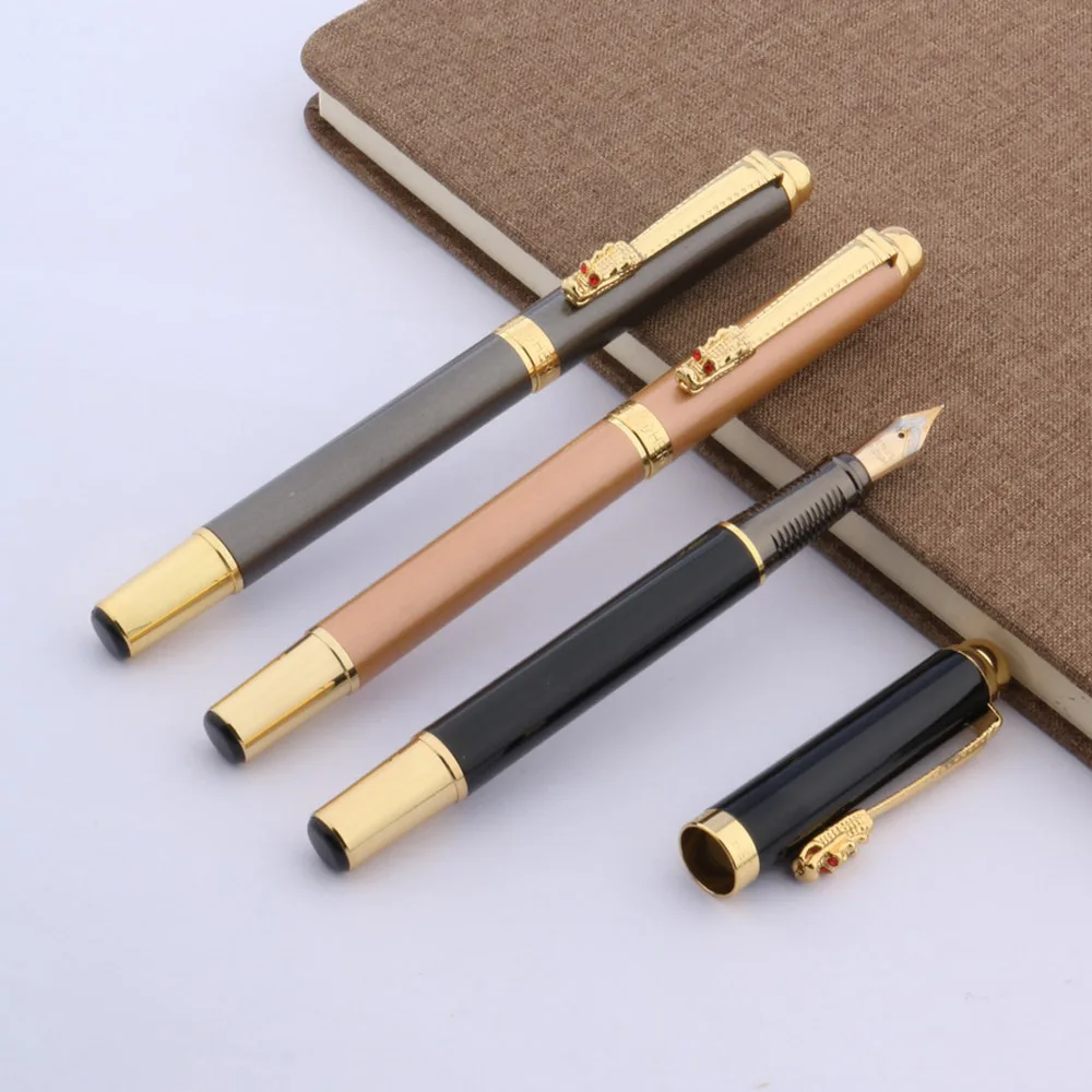 Pen Writing Chinese Dragon Metal Fountain Pen Stationery Office