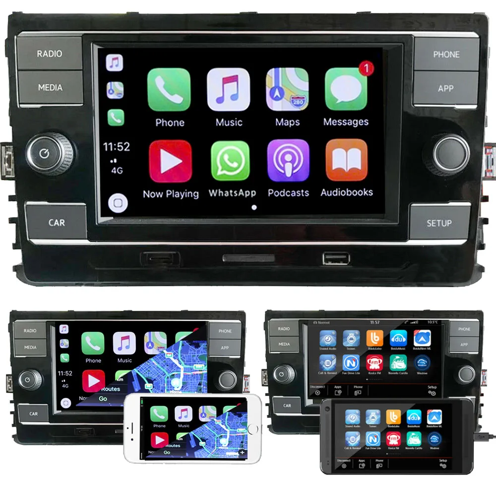 6," стерео RCD330 280D+ рамка Carplay MirrorLink BT SD USB AUX RVC для Volkswagen MQB VW Golf 7 MK7 Passat B8 SKODA OCTAVIA
