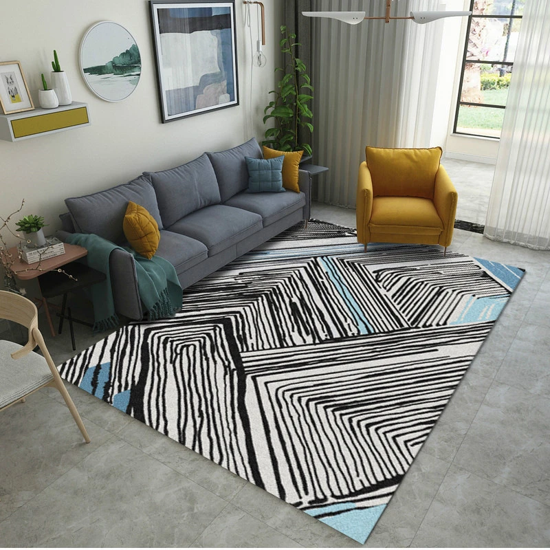 

Modern and contracted living room Nordic ins geometric design mat home market display carpet