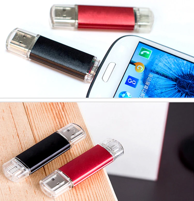 

Wholesale OTG USB flash drive 8GB 16GB 32GB 64GB 128GB for Android /Tablet /PC USB Pendrives high quality pen drive free package