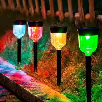 

Lawn Lamp Solar Atmosphere Durable Lawn Light Landscape Lights 7 Colors Changing Colorful Backyard Walkway Garden