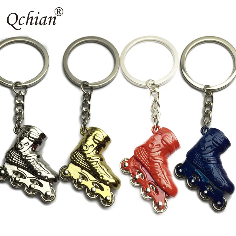 Metal Key Chains Holder Roller Skate Key Chain Metal Pendant