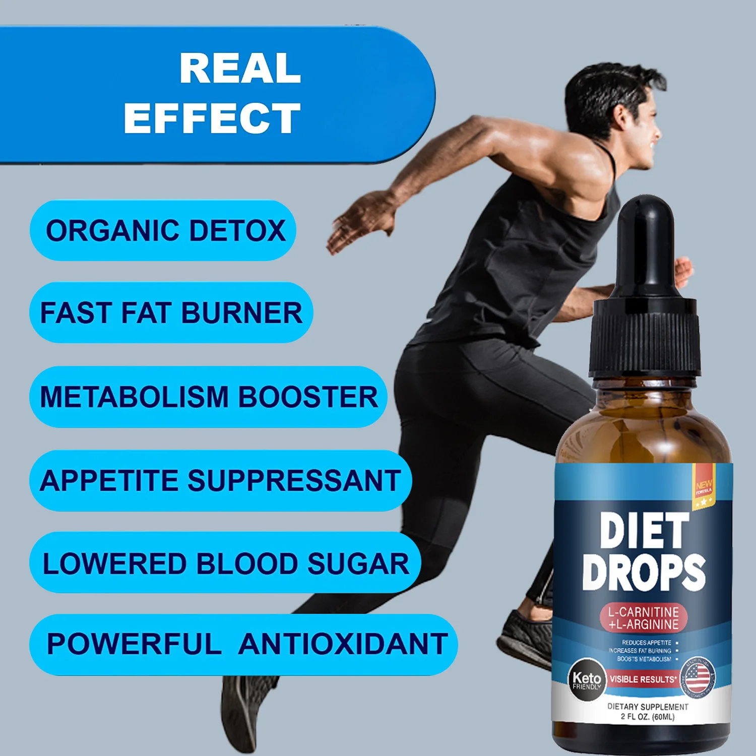 60ml GP Greenpeople Slimming BHB Keto Drops Oil Burning Fat Replenish Energy Consume Fat Ketogenic Weight Loss Drops Oil fat burning product