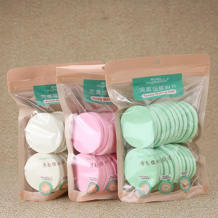 

Lameila 20 PCs Sponge Puff Wet And Dry Dual Purpose Powder Flutter Foundation BB Cream Cotton Puff Flutter round Square Makeup T