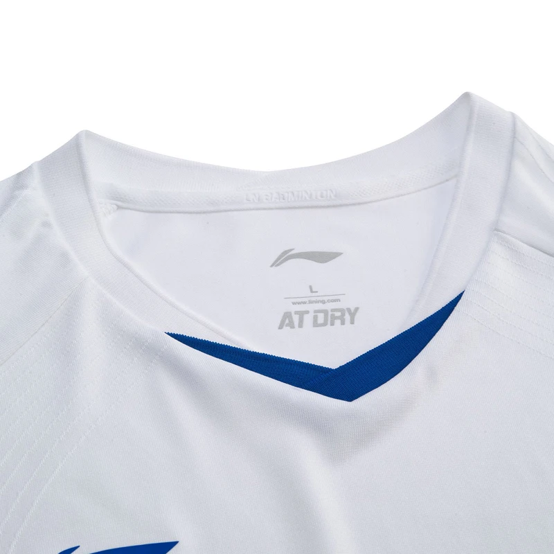Li-Ning мужские футболки для соревнований по бадминтону, дышащие комфортные топы с подкладкой, спортивные футболки, футболки AAYP329 COND19