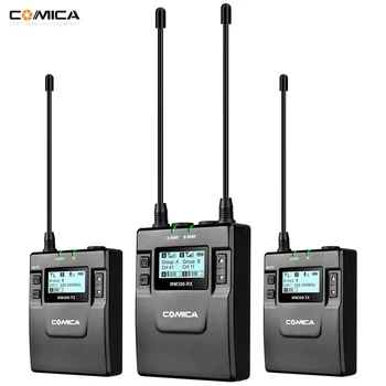 

COMICA CVM-WM300 UHF 96-channels Metal Wireless Microphone with Dual-transmitters and One Receiver for DSLR Camcorder Video cam