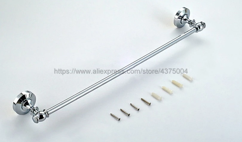 Towel Bars Single Rail Polished Chrome Towel Holder Bath Shelf Towel Hanger Wall Mounted Bathroom Accessories Nba803
